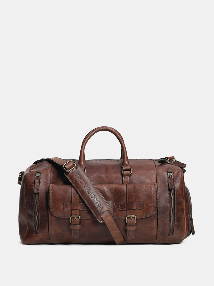 DARK BROWN PREMIUM LEATHER DUFFLE BAG