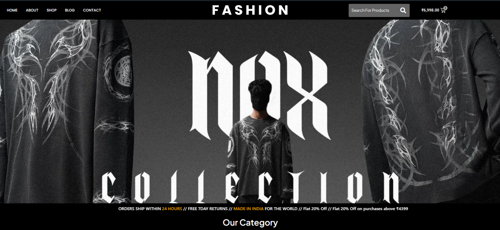 Clothing Store Dark Theme