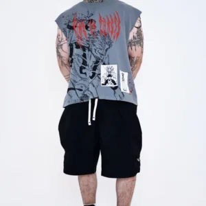 Waffle Vest with Patchwork