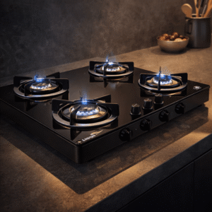 4 Burner Glass Gas Stove