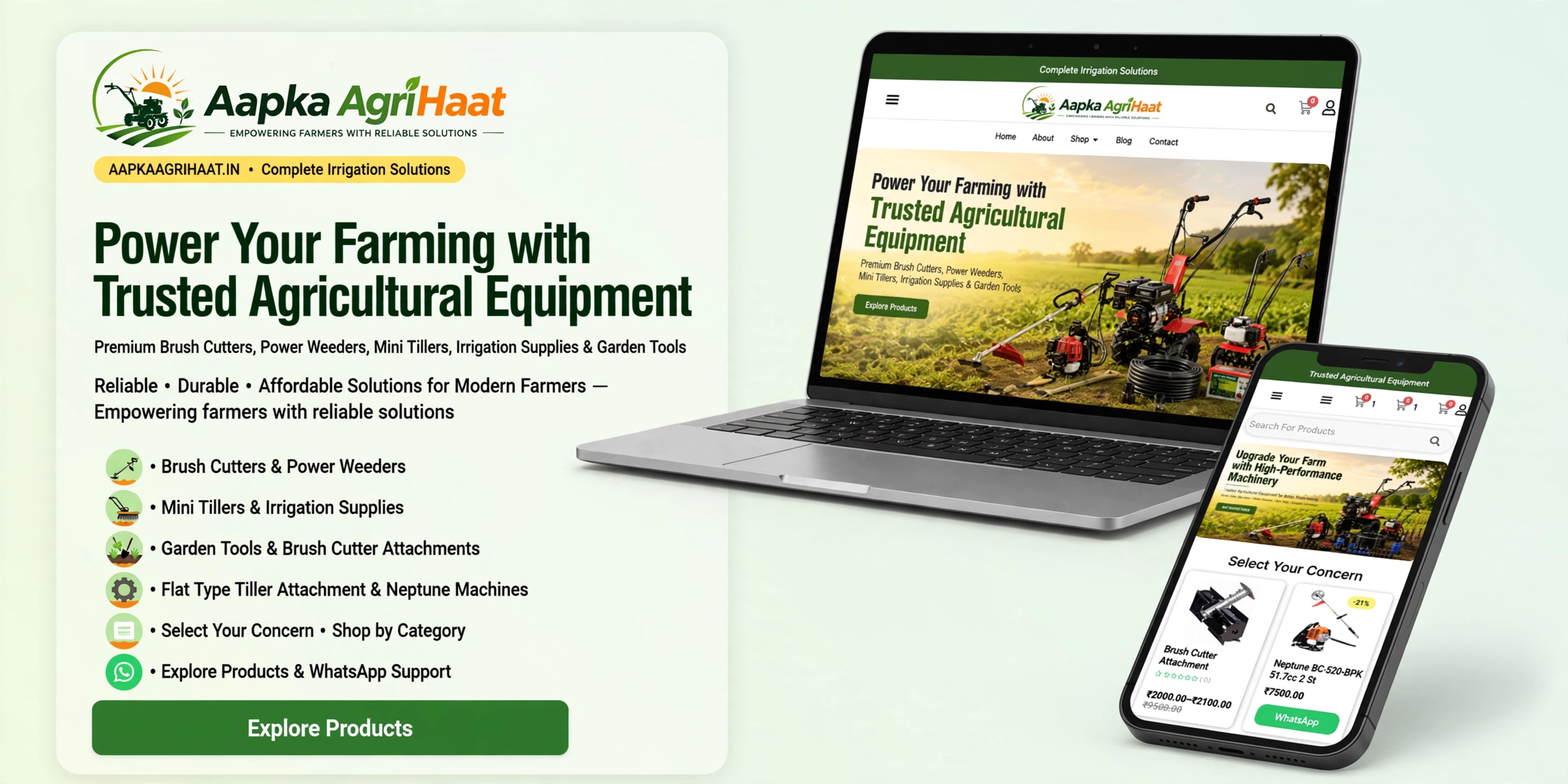 agricultural ecommerce banner