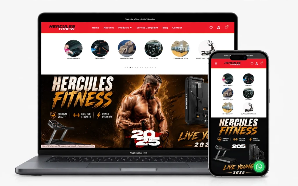 hercules fitness mockup